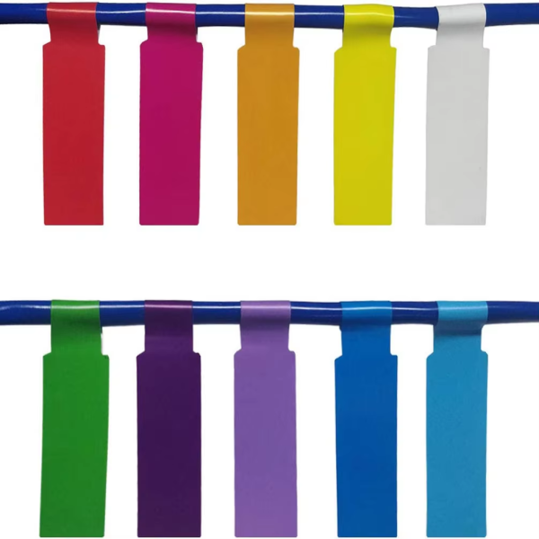 YF-CL01 Cable label Processing A4 Color Wire Adhesive Stickers Printable Waterproof Tear-resistant Durable Mesh Cable P-shaped Cable Labels