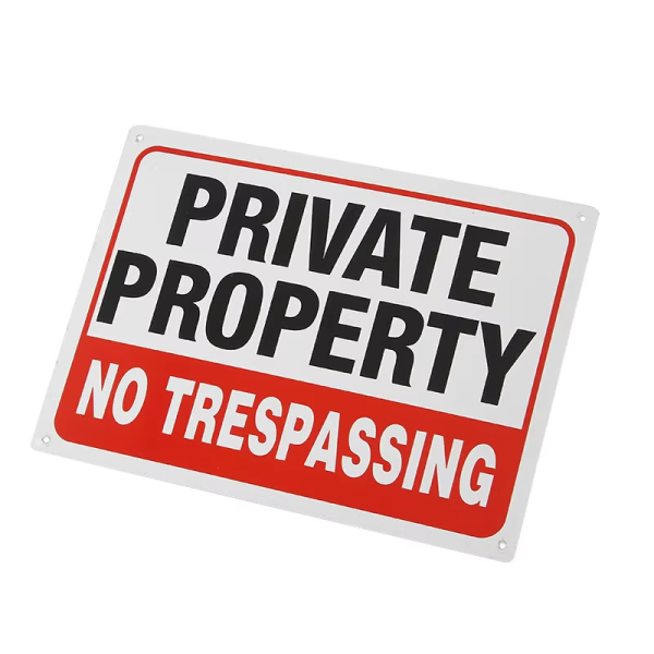 YF-WS01 Reflective Waterproof Metal Signs Aluminum Alloy Warning Safety Surveillance Packaging Signs