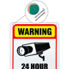 YF-WS02 WARNING SIGNS2 YF-WS02 Aluminum Plate Painted Reflective Warning Sign 24-Hour Surveillance Area Friendly Reminder Sign